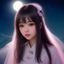 用户暗夜星河头像，年轻女性，文艺风格